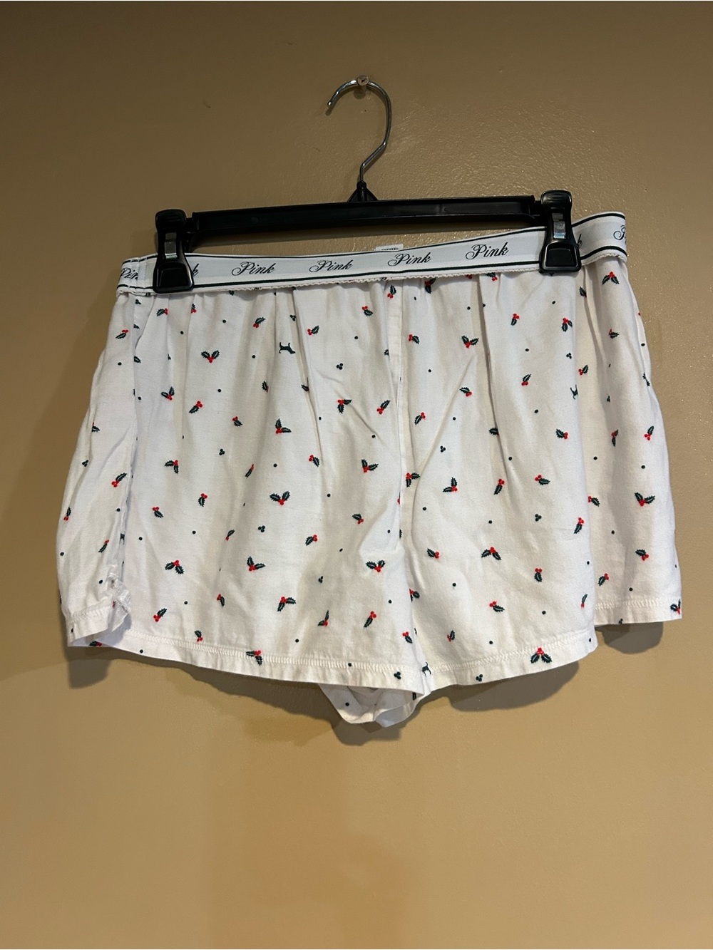 PINK Victoria's Secret White Shorts with Print